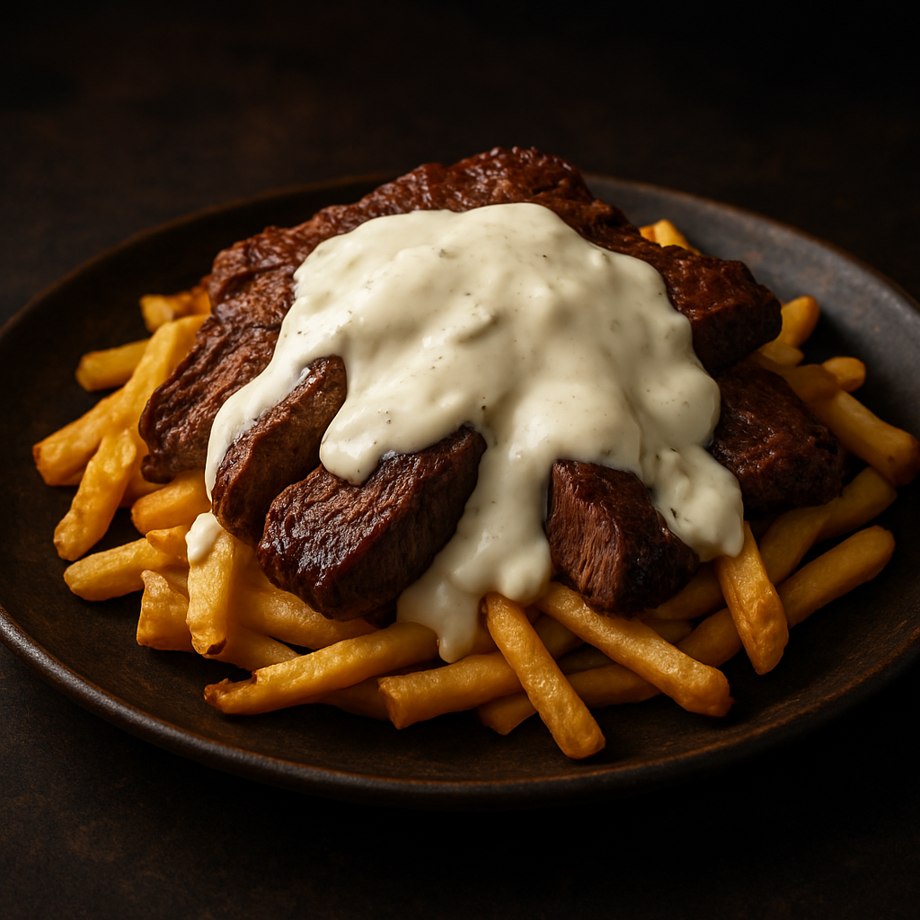 Carne de Sol Cremosa com Fritas