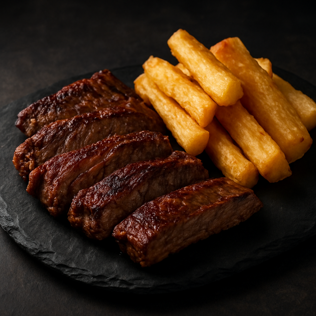 Carne de Sol com Macaxeira Frita